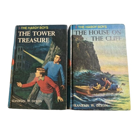 Hardy Boys Mystery Stories Lot #1 & #2 Tower Treasure, House on the Cliff HC - Picture 2 of 8